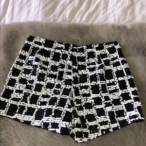 Ark & Co Shorts - Black and white sequin shorts Ark & Co Shorts - Black and white sequin shorts